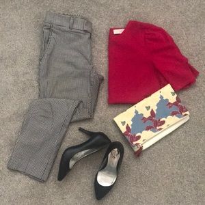 Black and white gingham pants